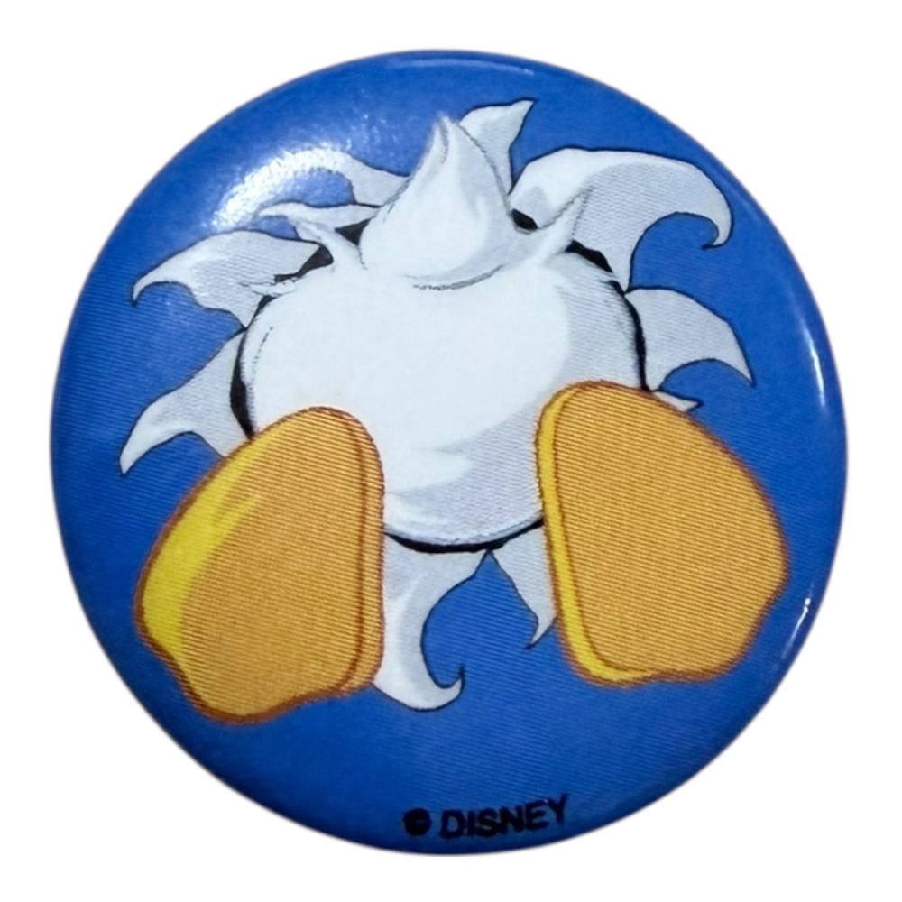 Disney Pinback Button Donald Duck Butt Tail Feathers Blue Round Metal Badge‎